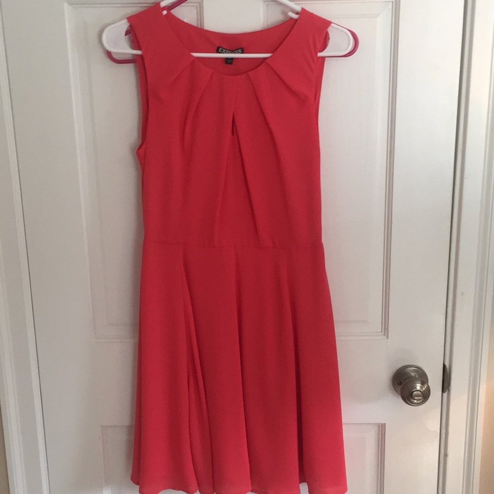Express coral dress